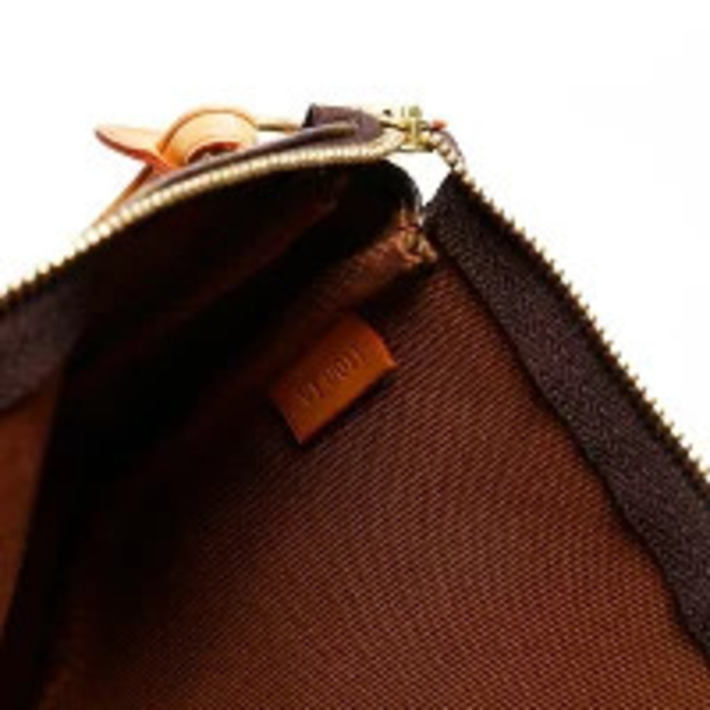 Louis Vuitton Monogram Pochette Accessoires Handbag Brown - Picture 10 of 12
